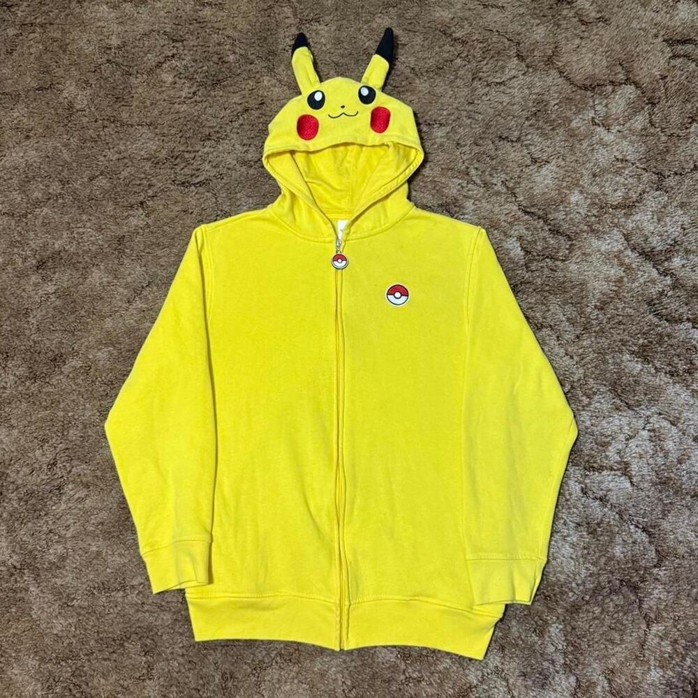 Pokemon Pikachu Full Zip Up Hoodie Youth XLarge
